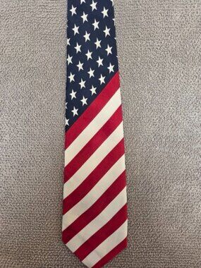 Men's USA National Flag, 4th of July, Polyester Tie (4")